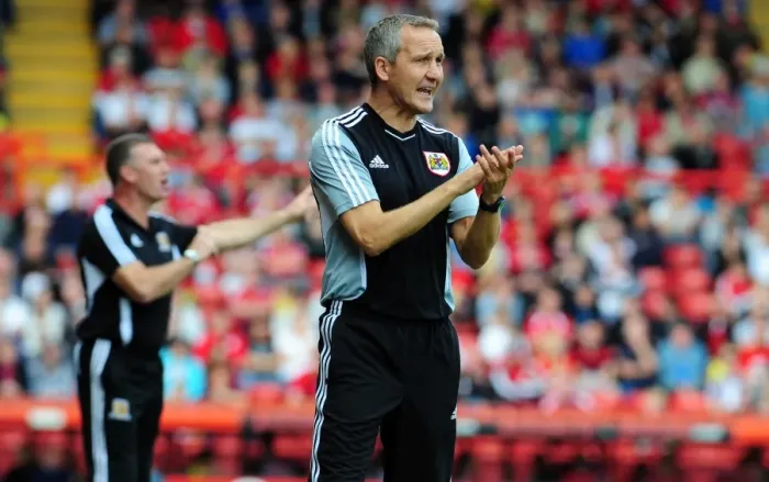 Framed Print : Keith Millen and Bristol City Face Championship Challenge from Hull City at Ashton Gate Stadium (September 24, 2011)