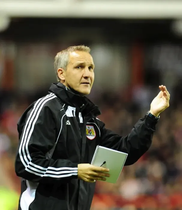 Framed Print : Keith Millen Intensely Watching: Bristol City vs. Reading, Npower Championship, October 19, 2010