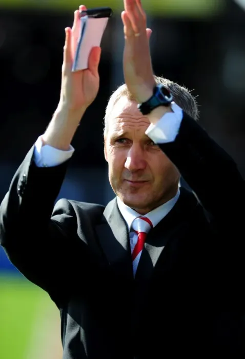 Framed Print : Keith Millen Leads Bristol City in Championship Clash at Peterborough, March 2010