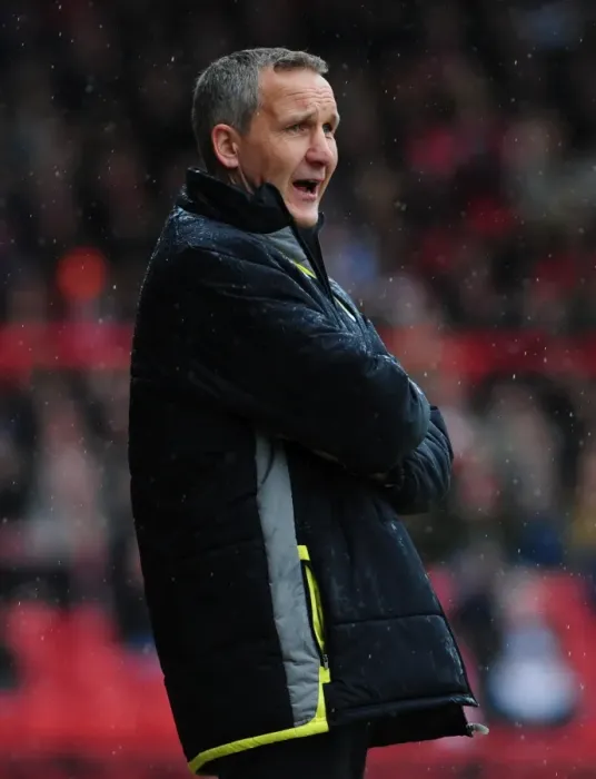 Framed Print : Keith Millen Leads Bristol City Against Nottingham Forest in Championship Clash at Ashton Gate, 03 / 04 / 2010