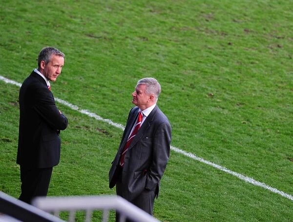 Keith Millen and Steve Lansdown: Celebrating Bristol City's Hard-Fought 1-0 Championship Win over Peterborough (2010)