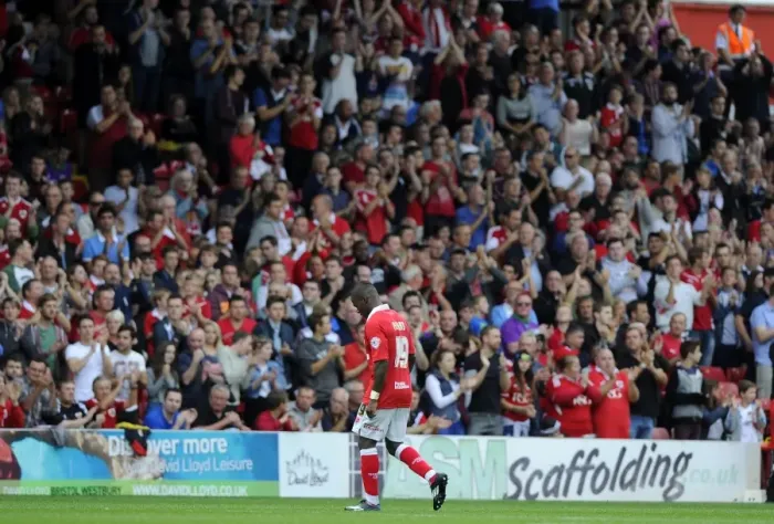 Framed Print : Kieran Agard Bids Farewell: A Heartfelt Moment at Ashton Gate as Bristol City Beats MK Dons