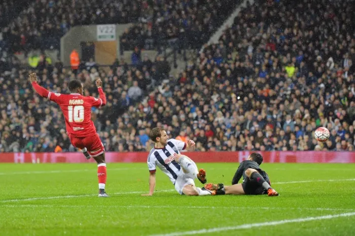 Framed Print : Kieran Agard Scores Dramatic Goal to Put Bristol City Ahead 2-1 Against West Brom, FA Cup Third Round, The Hawthorns Framed Print : Kieran Agard Scores Dramatic Goal to Put Bristol City Ahead 2-1 Against West Brom, FA Cup Third Round, The Hawthorns