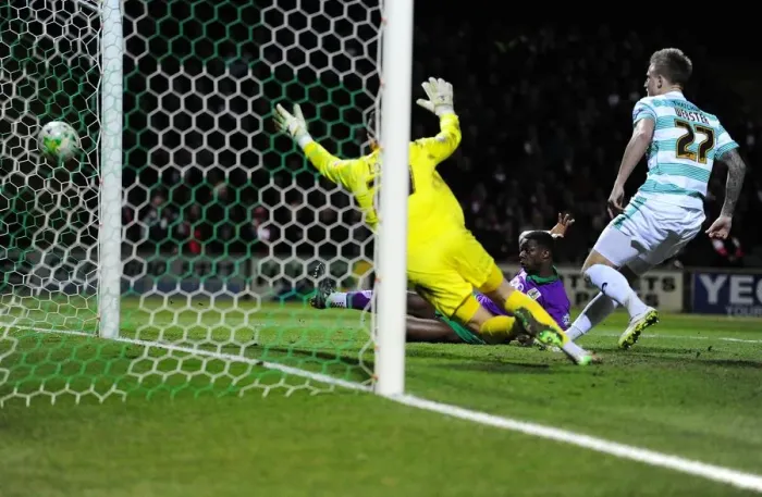 Framed Print : Kieran Agard Scores the Game-Winning Goal for Bristol City against Yeovil Town, March 10, 2015 Framed Print : Kieran Agard Scores the Game-Winning Goal for Bristol City against Yeovil Town, March 10, 2015