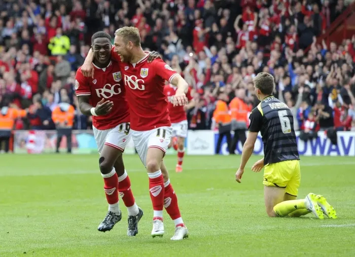 Framed Print : Kieran Agard's Double: Bristol City's Victory Over Walsall in Sky Bet League One Framed Print : Kieran Agard's Double: Bristol City's Victory Over Walsall in Sky Bet League One