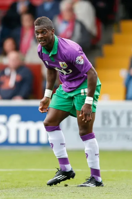 Framed Print : Kieran Agard's Frustration: Fleetwood Town vs. Bristol City, 2014