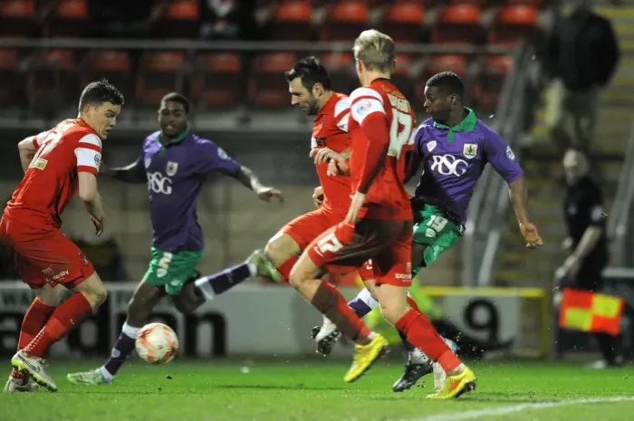 Framed Print : Kieran Agard's Shot: Leyton Orient vs. Bristol City, Sky Bet League One Framed Print : Kieran Agard's Shot: Leyton Orient vs. Bristol City, Sky Bet League One