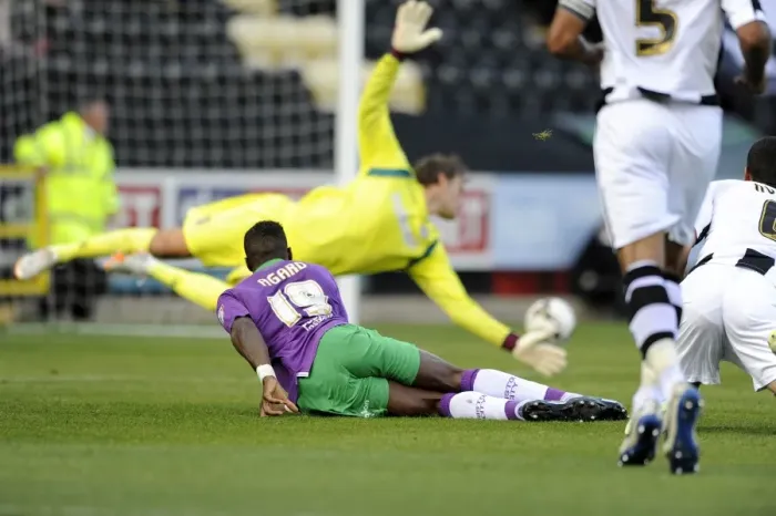 Framed Print : Kieran Agard's Shot: Notts County vs. Bristol City, Sky Bet League One (August 2014) Framed Print : Kieran Agard's Shot: Notts County vs. Bristol City, Sky Bet League One (August 2014)
