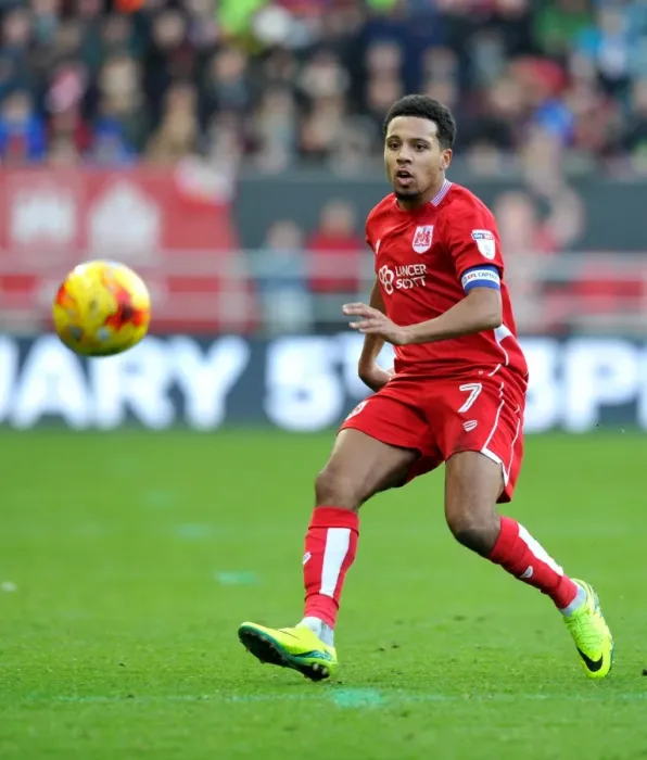 Framed Print : Korey Smith in Action: Bristol City vs. Reading, Sky Bet Championship, Ashton Gate, 2017 Framed Print : Korey Smith in Action: Bristol City vs. Reading, Sky Bet Championship, Ashton Gate, 2017