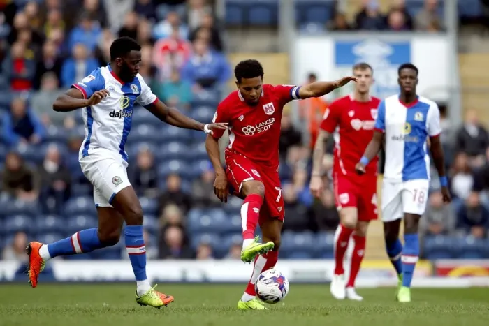 Framed Print : Korey Smith in Action: Bristol City vs. Blackburn Rovers, Sky Bet Championship 2017