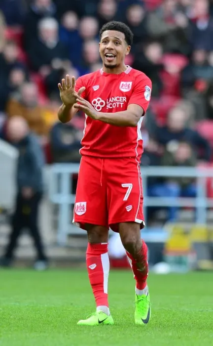 Framed Print : Korey Smith in Action: Bristol City vs Burton Albion, Sky Bet Championship, 2017