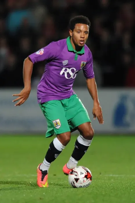 Framed Print : Korey Smith in Action: Cheltenham Town vs. Bristol City, Johnstone's Paint Trophy, October 8, 2014