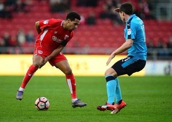 Korey Smith in Action: FA Cup Third Round - Bristol City vs Fleetwood Town