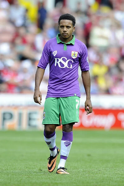 Korey Smith of Bristol City in Action Against Sheffield United at Bramal Lane, Sky Bet League One Opening Game (09 / 08 / 2014)