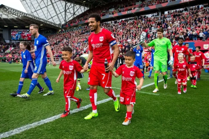 Framed Print : Korey Smith Leads Bristol City in Sky Bet Championship Match against Birmingham City at Ashton Gate Stadium Framed Print : Korey Smith Leads Bristol City in Sky Bet Championship Match against Birmingham City at Ashton Gate Stadium