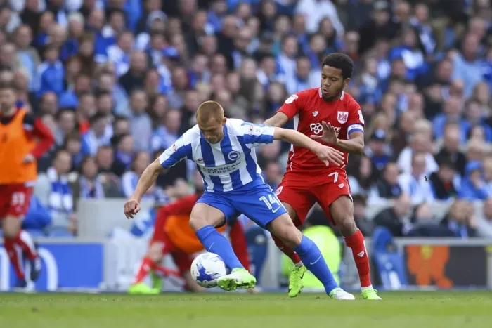 Framed Print : Korey Smith vs Steve Sidwell: Intense Battle at Amex Stadium - Brighton & Hove Albion vs Bristol City, Sky Bet Championship Framed Print : Korey Smith vs Steve Sidwell: Intense Battle at Amex Stadium - Brighton & Hove Albion vs Bristol City, Sky Bet Championship