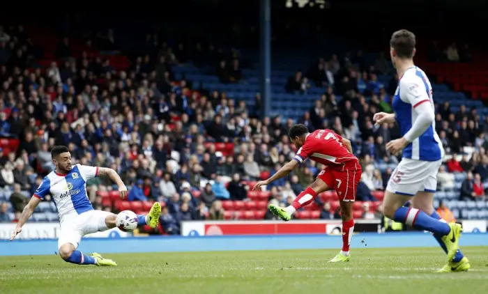 Framed Print : Korey Smith's Shot: Blackburn Rovers vs. Bristol City Championship Clash, 17-04-2017 Framed Print : Korey Smith's Shot: Blackburn Rovers vs. Bristol City Championship Clash, 17-04-2017