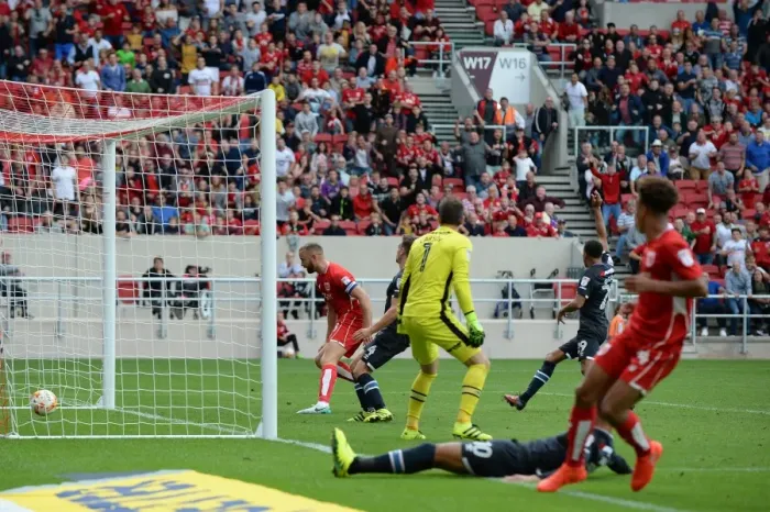 Framed Print : Last-Gasp Equalizer by Aaron Wilbraham: Bristol City vs. Derby County, Sky Bet Championship (17-09-2016) Framed Print : Last-Gasp Equalizer by Aaron Wilbraham: Bristol City vs. Derby County, Sky Bet Championship (17-09-2016)
