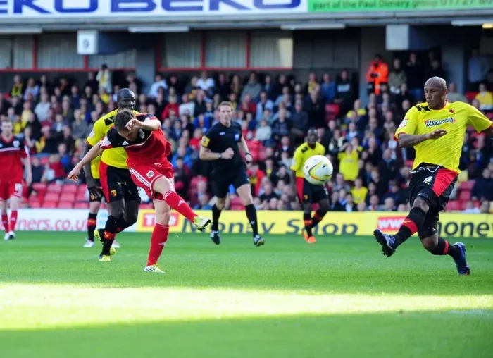 Framed Print : Last-Minute Agony for Neil Kilkenny as Bristol City Miss Out on Victory against Watford