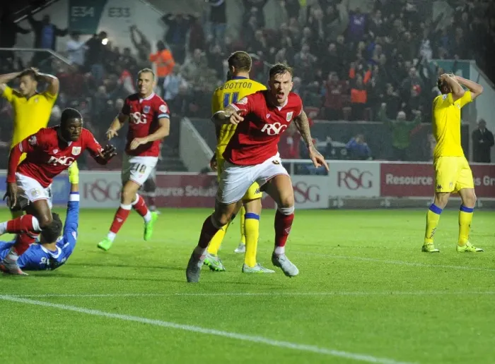Framed Print : Last-Minute Drama: Aden Flint Scores Dramatic Equalizer for Bristol City Against Leeds United Framed Print : Last-Minute Drama: Aden Flint Scores Dramatic Equalizer for Bristol City Against Leeds United