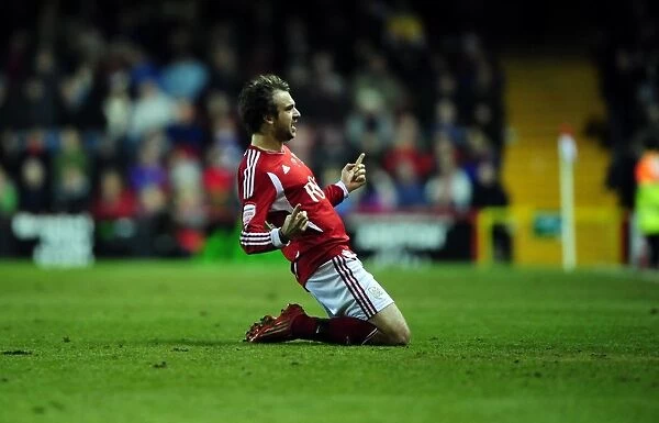 Last-Minute Drama: Brett Pitman Scores for Bristol City Against Crystal Palace in Championship Match, 14 / 02 / 2012