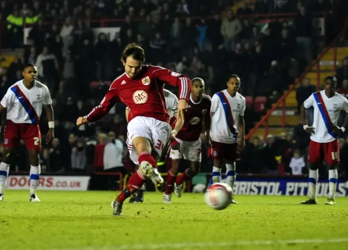 Framed Print : Last-Minute Drama: Brett Pitman's Penalty Saves a Point for Bristol City vs Crystal Palace (December 2010) Framed Print : Last-Minute Drama: Brett Pitman's Penalty Saves a Point for Bristol City vs Crystal Palace (December 2010)