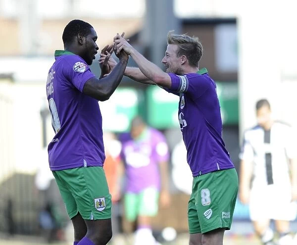 Last-Minute Drama: Elliott and Emmanuel-Thomas Celebrate Thrilling Victory for Bristol City over Notts County