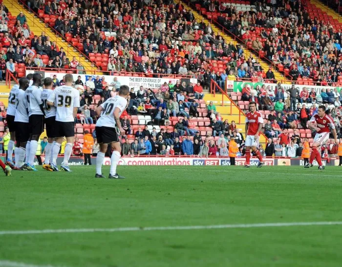 Framed Print : Last-Minute Drama: Nicky Shorey's Fruitless Free-Kick vs Colchester United, 2013 Framed Print : Last-Minute Drama: Nicky Shorey's Fruitless Free-Kick vs Colchester United, 2013