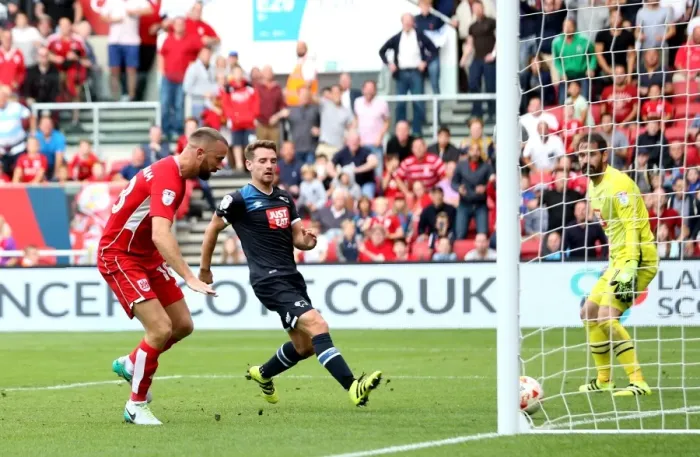Framed Print : Last-Minute Drama: Wilbraham Scores Equalizer for Bristol City Against Derby County