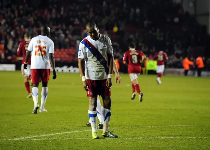 Framed Print : Last-Minute Heartbreak: Calvin Andrews Reacts to Brett Pitman's Equalizer for Bristol City vs. Crystal Palace (December 28, 2010) Framed Print : Last-Minute Heartbreak: Calvin Andrews Reacts to Brett Pitman's Equalizer for Bristol City vs. Crystal Palace (December 28, 2010)