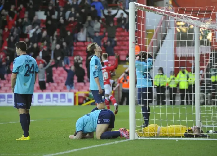 Framed Print : Last-Minute Heartbreak: FA Cup Upset as AFC Telford Concede to Bristol City Framed Print : Last-Minute Heartbreak: FA Cup Upset as AFC Telford Concede to Bristol City