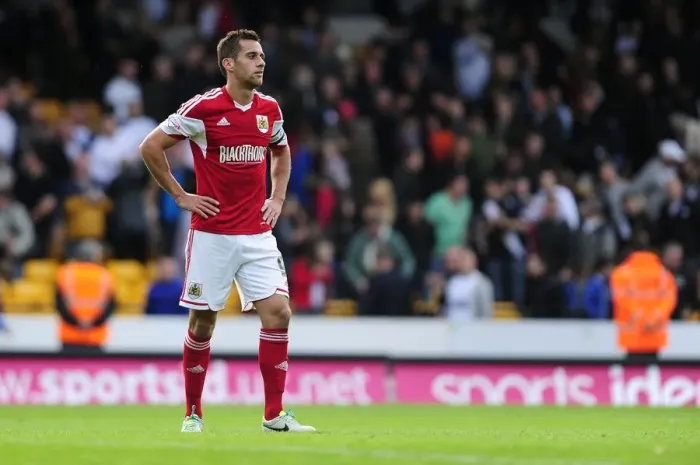 Framed Print : Last-Minute Heartbreak: Sam Baldock's Disappointment as Port Vale Denies Bristol City a League Win Framed Print : Last-Minute Heartbreak: Sam Baldock's Disappointment as Port Vale Denies Bristol City a League Win