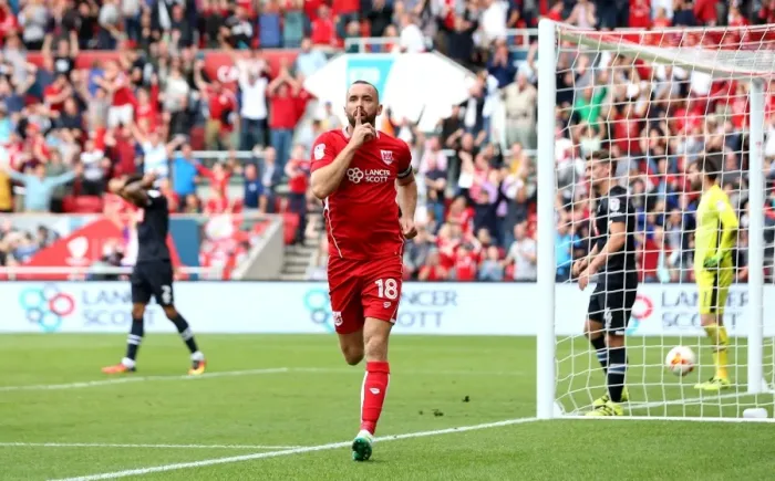 Framed Print : Last-Minute Thriller: Aaron Wilbraham Scores Dramatic Equalizer for Bristol City Against Derby County Framed Print : Last-Minute Thriller: Aaron Wilbraham Scores Dramatic Equalizer for Bristol City Against Derby County