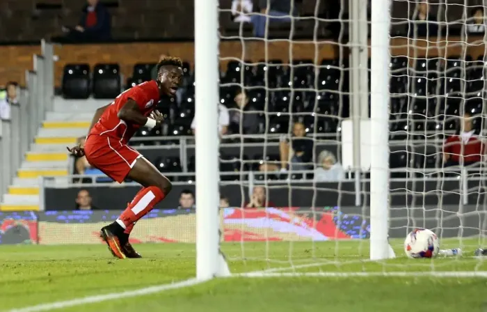 Framed Print : Last-Minute Thriller: Tammy Abraham Scores Dramatic Winner for Bristol City against Fulham in EFL Cup