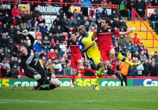 Late Equalizer by Sam Baldock: A Thrilling Moment from Bristol City vs Sheffield Wednesday, Npower Championship (April 2013)