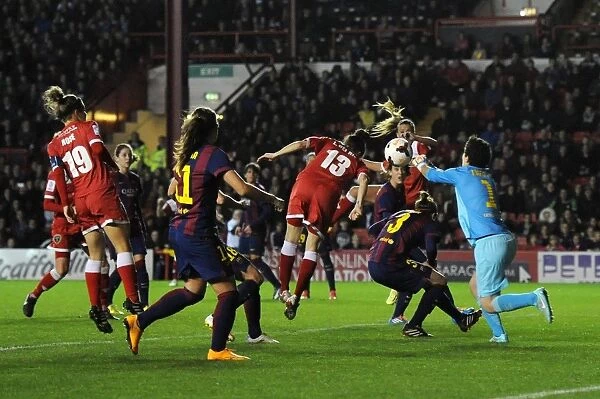 Laura Del Rio Garcia Chases the Goal: Thrilling Moment from Bristol Academy Women's FC vs. FC Barcelona