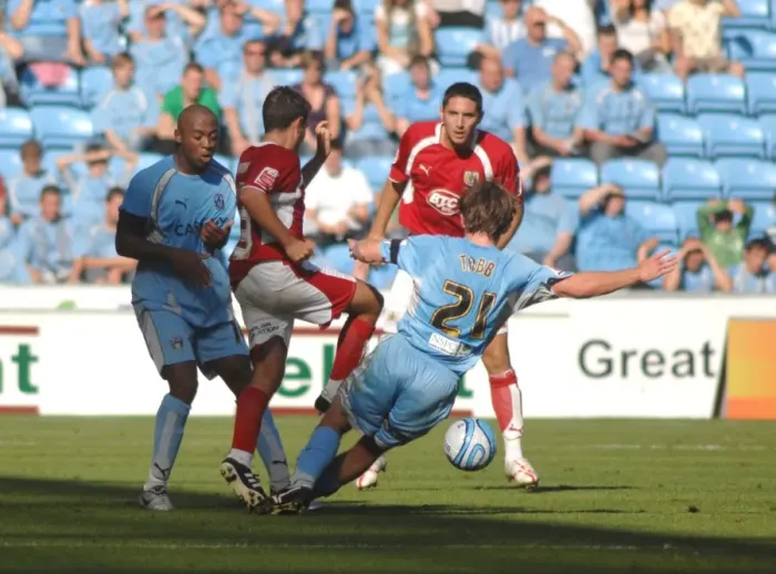 Framed Print : Lee Johnson in Action: Coventry City vs. Bristol City Football Match Framed Print : Lee Johnson in Action: Coventry City vs. Bristol City Football Match