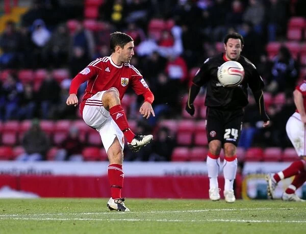 Lee Johnson Leads the Charge: Bristol City vs Sheffield United, Championship Football Match, Ashton Gate Stadium (2010)