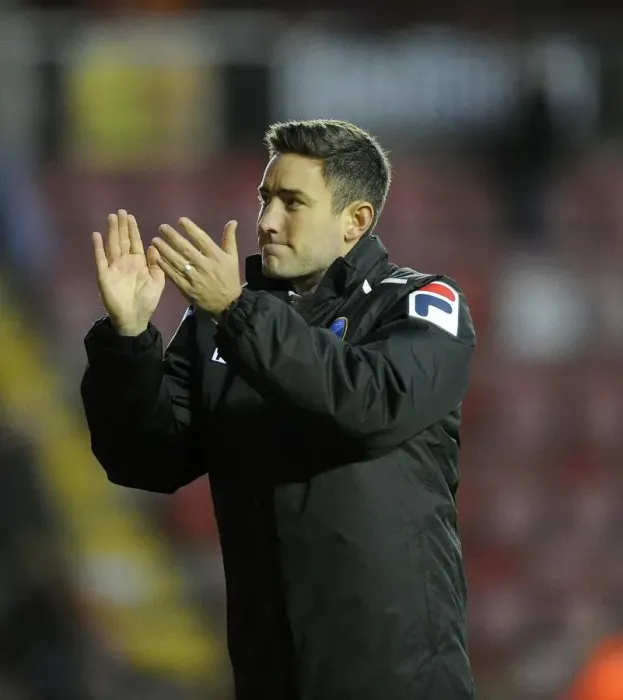 Framed Print : Lee Johnson Leads Oldham Athletic Against Bristol City (2013)