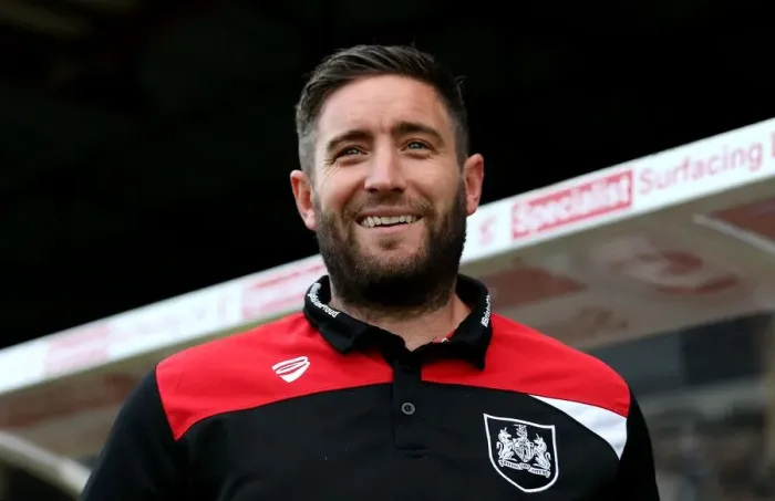 Framed Print : Lee Johnson Smiles Ahead of Scunthorpe United vs. Bristol City EFL Cup Clash