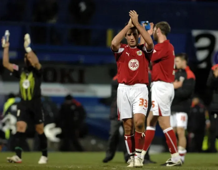 Framed Print : Lee Johnson thanks the travelling fans Framed Print : Lee Johnson thanks the travelling fans