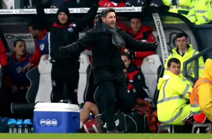 Framed Print : Lee Johnson's Frustration: Derby County vs. Bristol City, Sky Bet Championship (February 11, 2017) Framed Print : Lee Johnson's Frustration: Derby County vs. Bristol City, Sky Bet Championship (February 11, 2017)