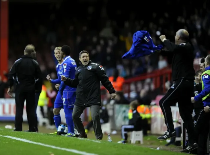 Framed Print : Lee Johnson's Oldham Athletic Celebrate Goal Against Bristol City, Sky Bet League One, 2013 Framed Print : Lee Johnson's Oldham Athletic Celebrate Goal Against Bristol City, Sky Bet League One, 2013