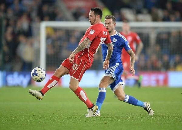 Lee Tomlin of Bristol City in Action against Cardiff City, Sky Bet Championship (October 14, 2016)