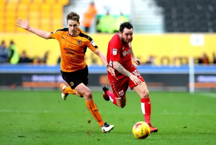 Framed Print : Lee Tomlin Dashes Past David Edwards: Wolverhampton Wanderers vs. Bristol City, Sky Bet Championship (December 2016) Framed Print : Lee Tomlin Dashes Past David Edwards: Wolverhampton Wanderers vs. Bristol City, Sky Bet Championship (December 2016)