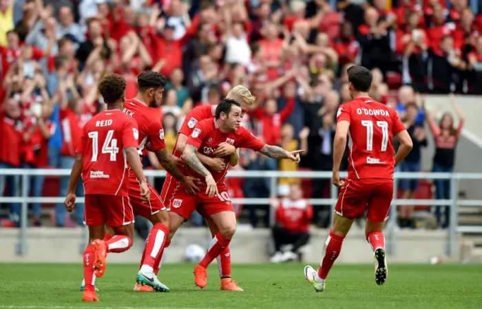 Framed Print : Lee Tomlin's Euphoric Goal: Bristol City's Victory Over Aston Villa (27-08-2016) Framed Print : Lee Tomlin's Euphoric Goal: Bristol City's Victory Over Aston Villa (27-08-2016)