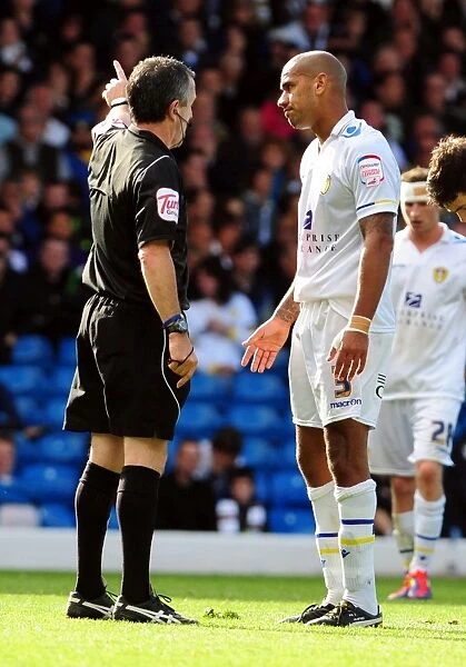 Leeds Kisnorbo Sent Off for Penalty Foul on Maynard in Leeds United vs. Bristol City (16 / 09 / 2011)
