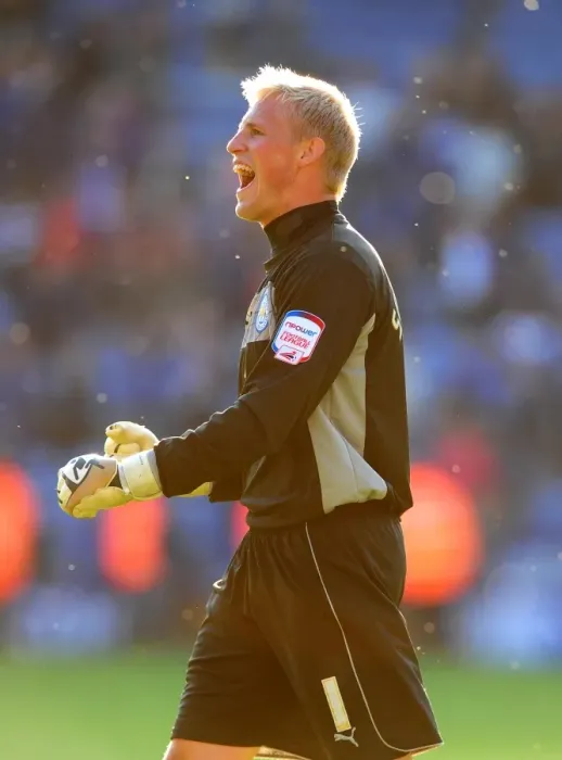 Framed Print : Leicester City Celebrates Championship Win Over Bristol City: Kasper Schmeichel's Triumphant Moment Framed Print : Leicester City Celebrates Championship Win Over Bristol City: Kasper Schmeichel's Triumphant Moment