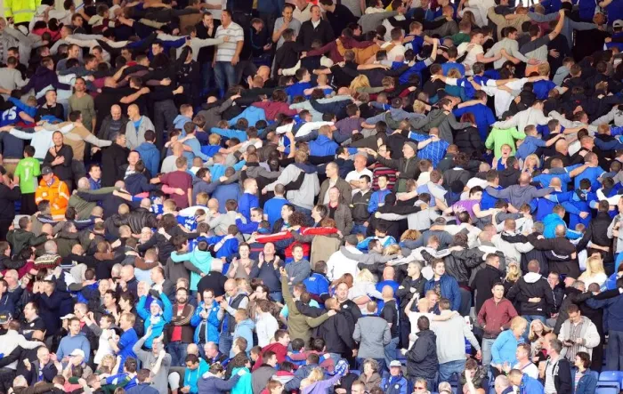 Framed Print : Leicester City Fans Celebrate Championship Victory Over Bristol City