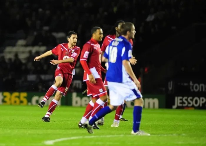 Framed Print : Leicester City vs. Bristol City: A Football Giants Showdown - Season 09-10